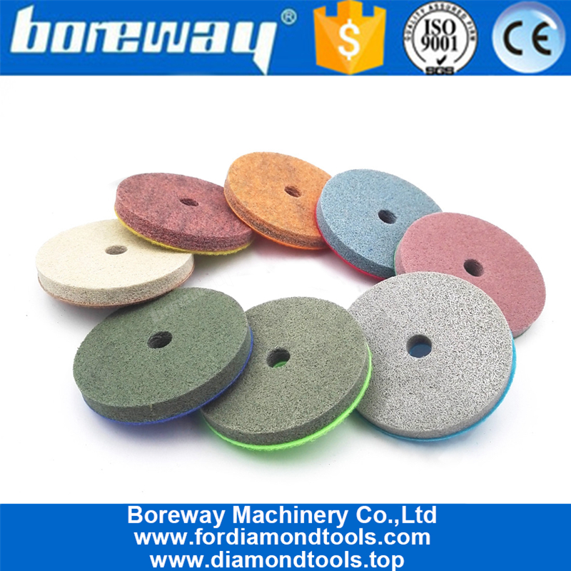 ग्रेनाइट संगमरमर संगमरमर के लिए 4 इंच 100 मिमी स्पंज डायमंड पॉलिशिंग पैड