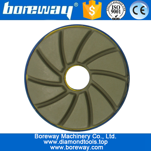 4inch 100mm 7 steps snail lock diamond edge polishing pads