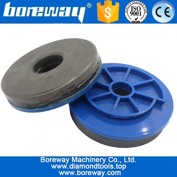 घोंघा ताला के साथ 4 इंच 100 मिमी काली बफ हीरा किनारे चमकाने पैड