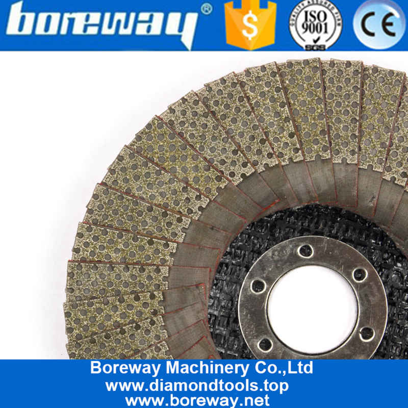 Disque de ponçage à lamelles diamantées de 5 pouces 125 mm pour meuleuse d'angle