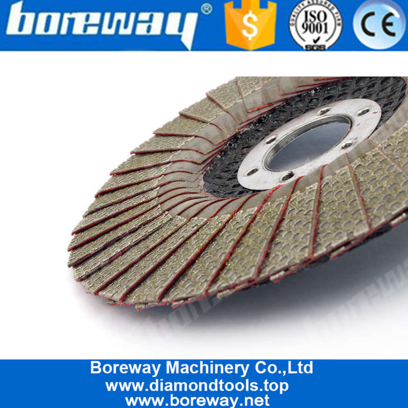 Disque de ponçage à lamelles diamantées de 5 pouces 125 mm pour meuleuse d'angle