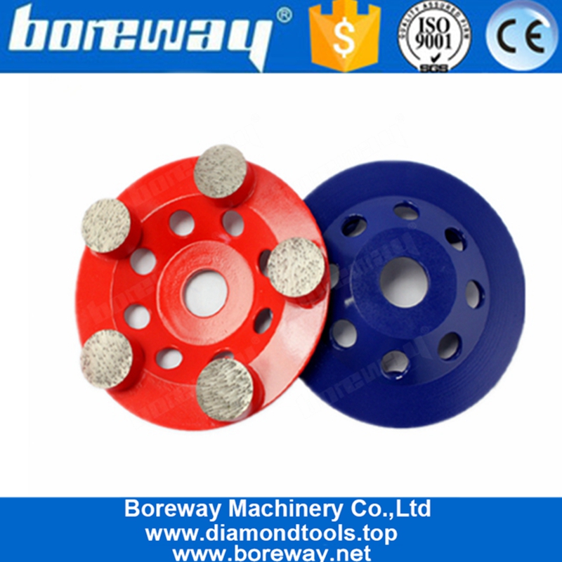 Piastra di macinazione in cemento diamantato D125MM da 5 pollici per pavimento in terrazzo in cemento