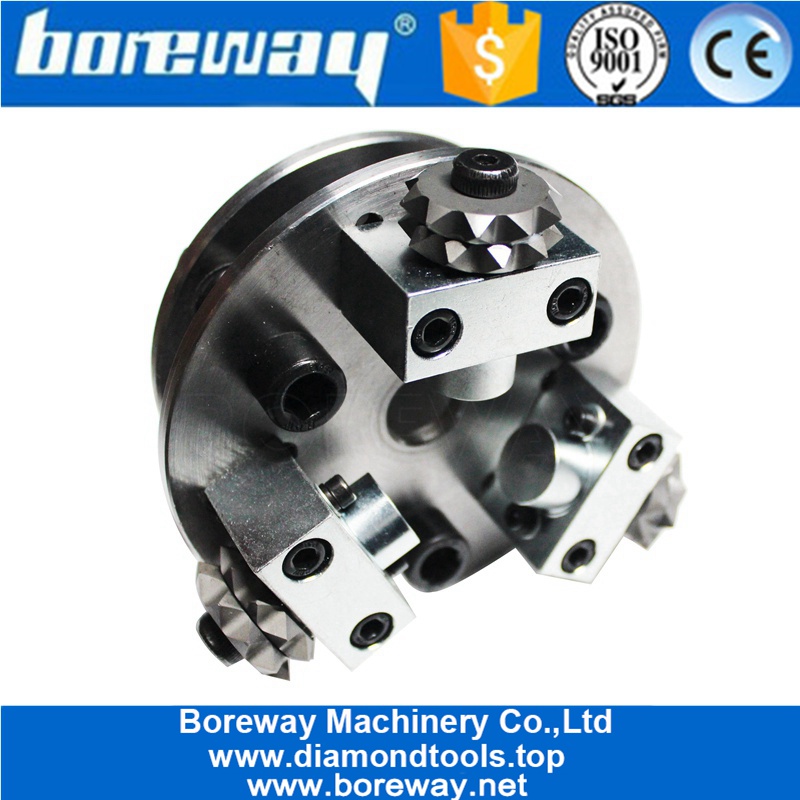 5 Inch Satellite Type Bush Hammer Plate With 3 Heads For Stone Marble Grinding