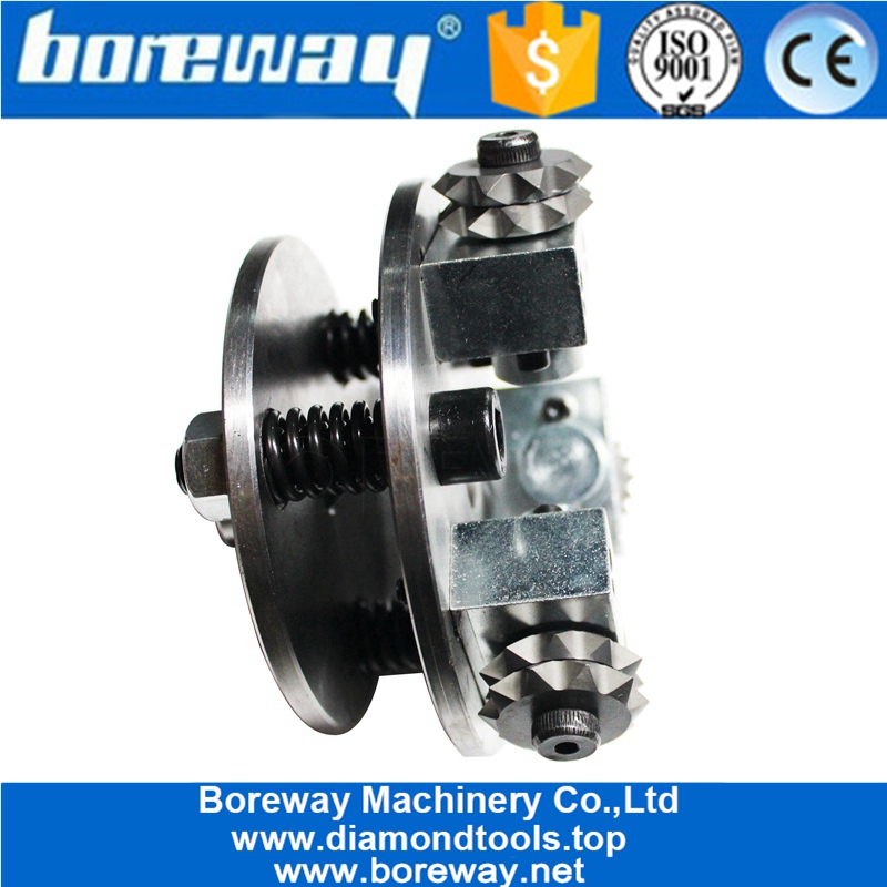 5 Inch Satellite Type Bush Hammer Plate With 3 Heads For Stone Marble Grinding