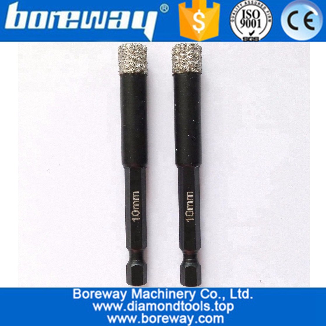 6mm-14mm Vacuum Brazed Dry drilling core bits with quick-fit shank diamond core drill bits drilling stone granite marble
