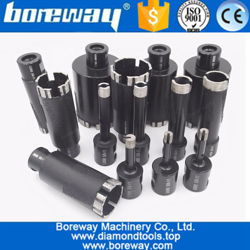 6ミリメートル -  65ミリメートルレーザー溶接ダイヤモンドドリルコアビット掘削花崗岩大理石石ダイヤモンドコアビットドリル穴のための硬い材料を見た