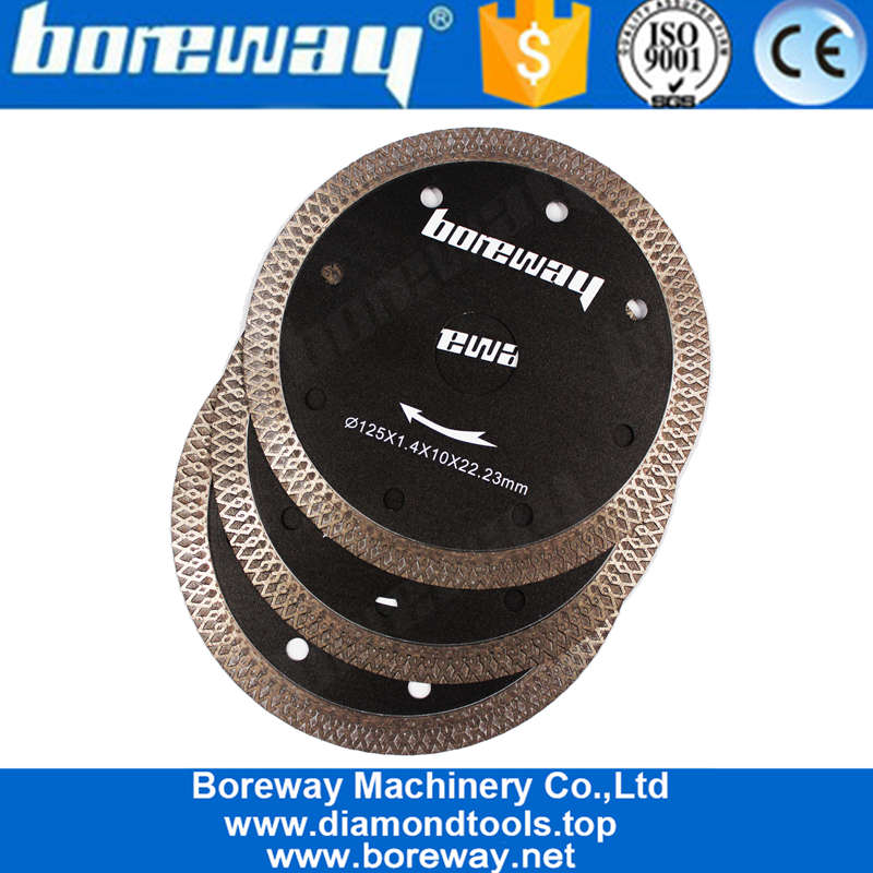 Boreway 105mm Hot Press Sintered Tile Turbo Mesh Blade Disc For Cutting Granite Title Glass Table Saw