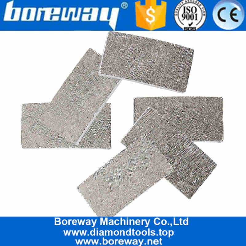 Boreway Flat Shape Smooth Cutting Diamond Segments For Granite Saw Blade