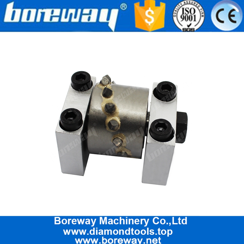 Boreway Wholesale Bush Hammer Roller Head Tool With Carbide Segment For Granite Sandstone Marble Limestone
