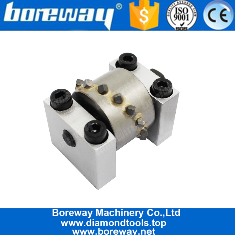 Boreway Wholesale Bush Hammer Roller Head Tool With Carbide Segment For Granite Sandstone Marble Limestone