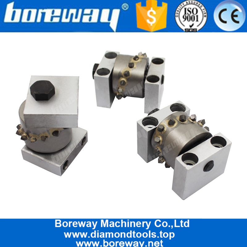 Boreway Wholesale Bush Hammer Roller Head Tool With Carbide Segment For Granite Sandstone Marble Limestone