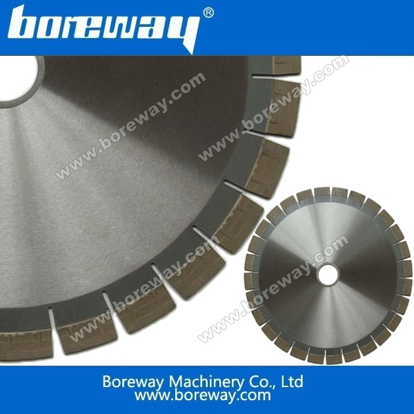 Boreway fan edge cutting blade with three-step segment