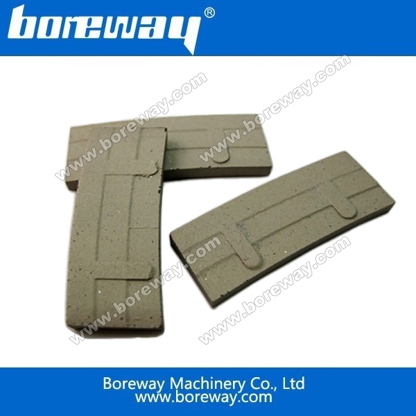 Boreway fan edge cutting blade with three-step segment