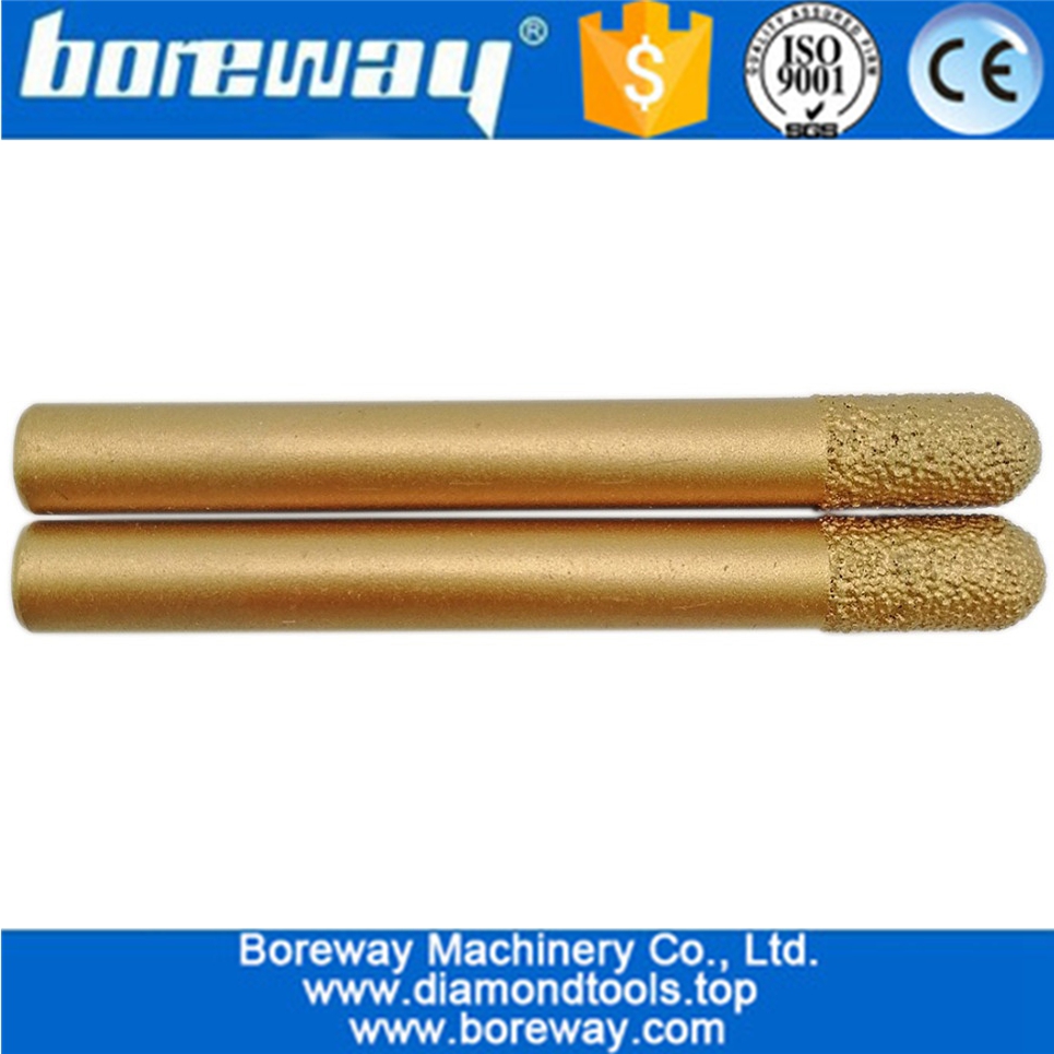 Cncツール真空ろう付けダイヤモンド彫刻ビットボールエンド10/20ミリメートルstriaghtダイヤモンドバリ、cnc彫刻ビット用石