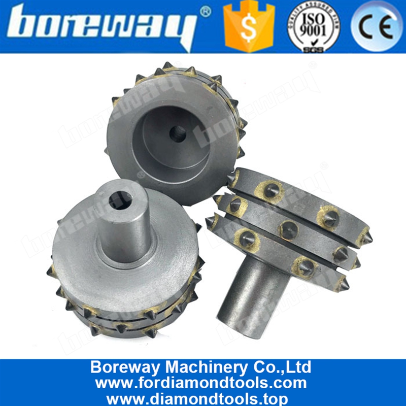 炭化物はコンクリートおよび石のためのプラグが付いているFloorexのブッシュのハンマーローラー用具をひっくり返します