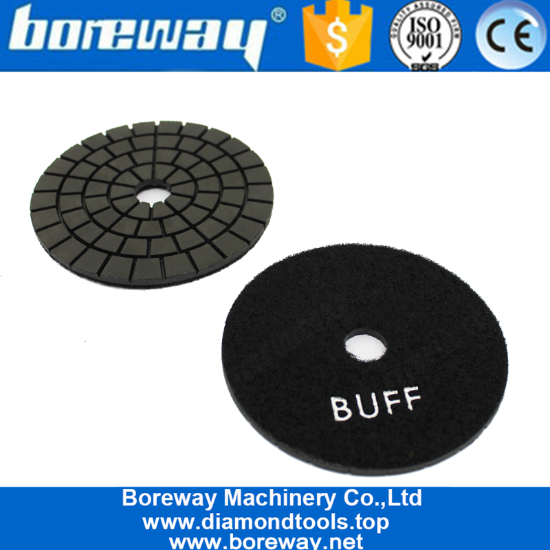 China Black Buff Diamond Pad For Polishing Stone Granite Manufacturer