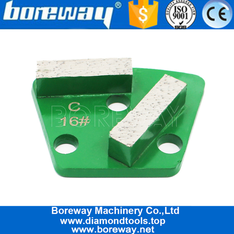 China Factory Price Smooth Grinding Diamond Trapezoid Pads Shoe For Concrete