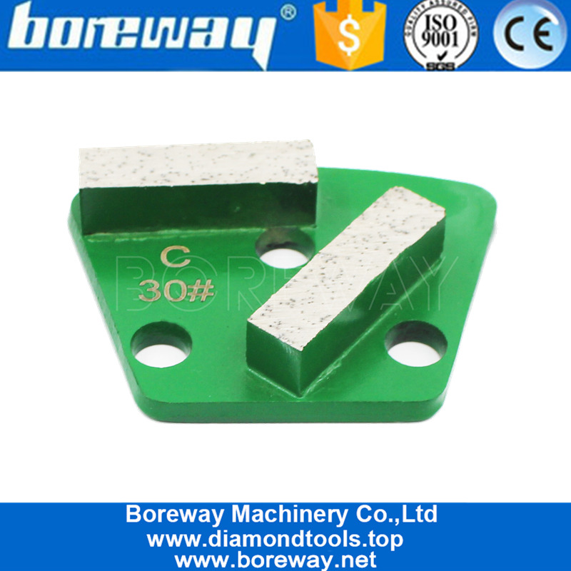 China Factory Price Smooth Grinding Diamond Trapezoid Pads Shoe For Concrete