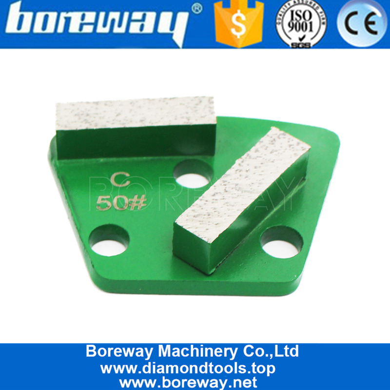 China Factory Price Smooth Grinding Diamond Trapezoid Pads Shoe For Concrete