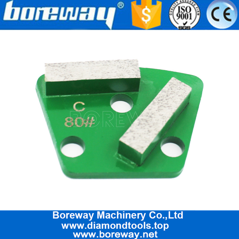China Factory Price Smooth Grinding Diamond Trapezoid Pads Shoe For Concrete
