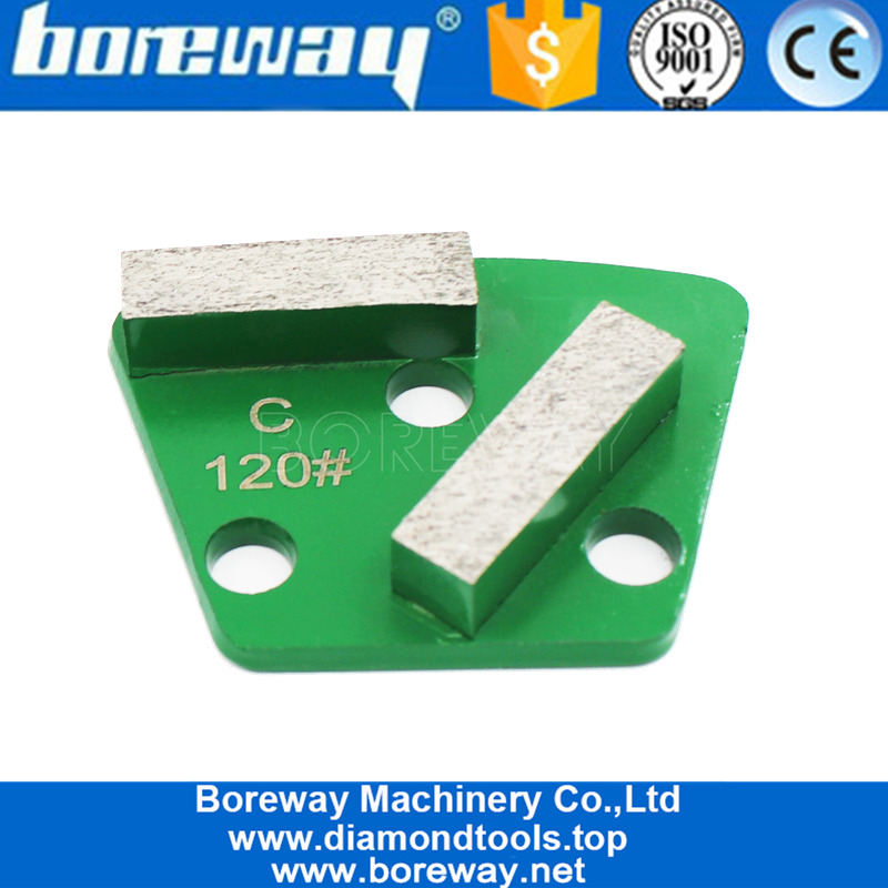 China Factory Price Smooth Grinding Diamond Trapezoid Pads Shoe For Concrete