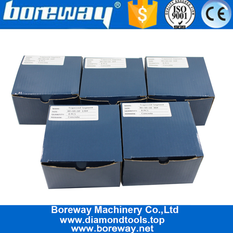 China Factory Price Smooth Grinding Diamond Trapezoid Pads Shoe For Concrete