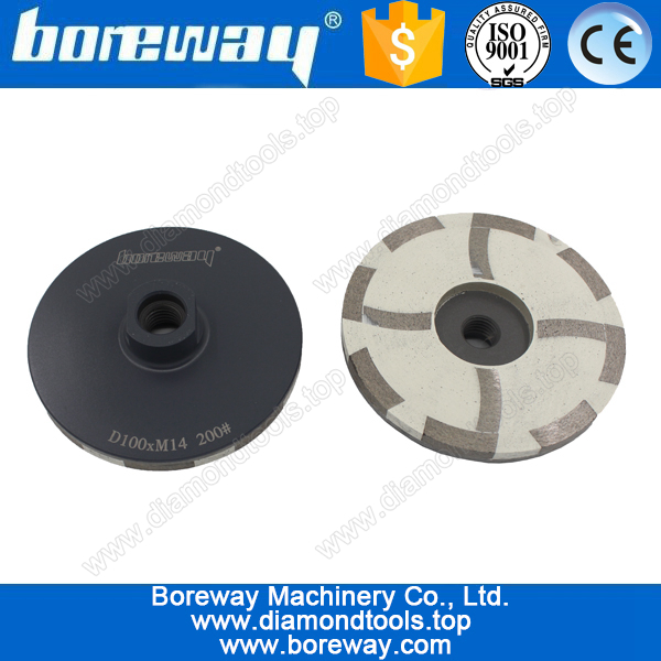 D100*M14*200# 12 segments resin filled diamond cup grinding wheels