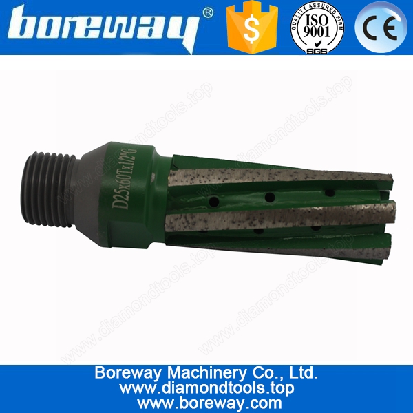 D25 * 60T * 1/2 "G Diamond Finger Drill Bit per bacino di macinazione