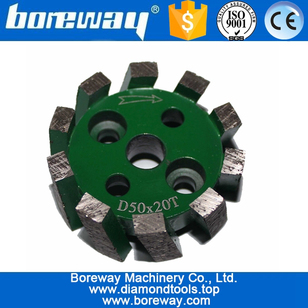 D50 * 20T * 10H Diamond Gauging Stubbing Wheels Per piano di lavoro in pietra