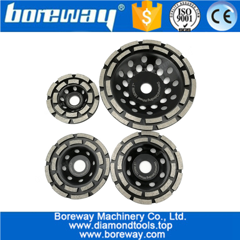 Dia.100mm-180mm Diamond Double Row Grinding Cup Wheel Diamond Grinding Disc Polishing Grinding Concrete Masonry Granite Marble