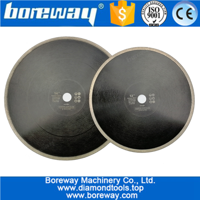 Dia.300mm oder 350mm Heißgepresstes fortlaufendes Diamant-Sägeblatt Großhandel Trennscheibe Porzellan Fliesen Keramik Marmor Sägeblatt