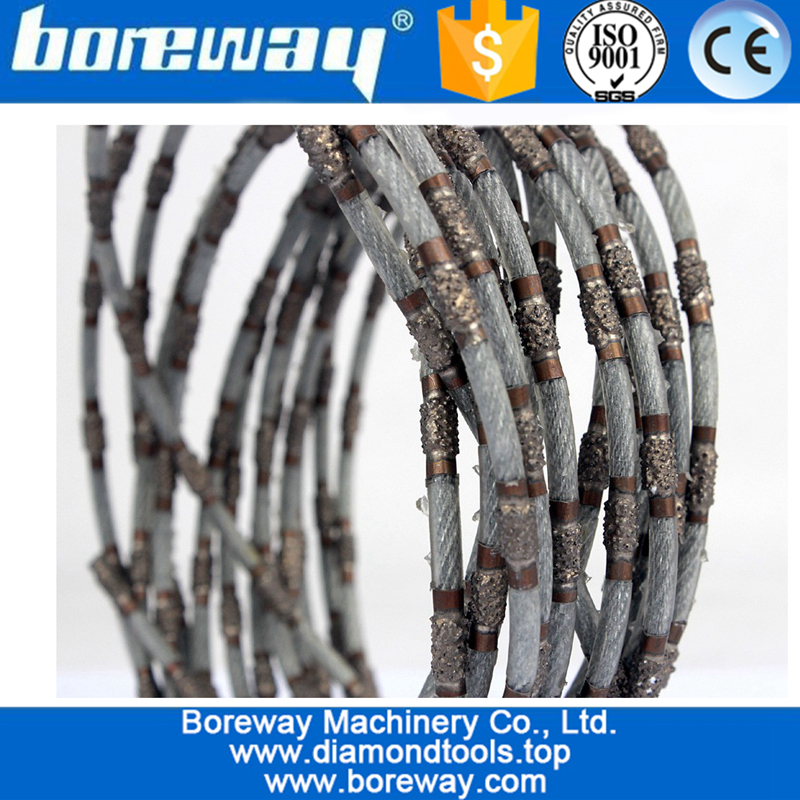 Dia.4.0mm Vacuum Brazed Diamond Wire Sawing Finest Diamond Wire Cutting For Marble Jad And Other Stone