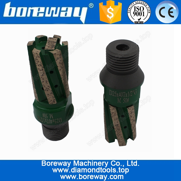 डायमंड सीएनसी मिलिंग कटर खंड को मजबूत बनाना साथ नीचे D25 * 40T * 1/2 "जी