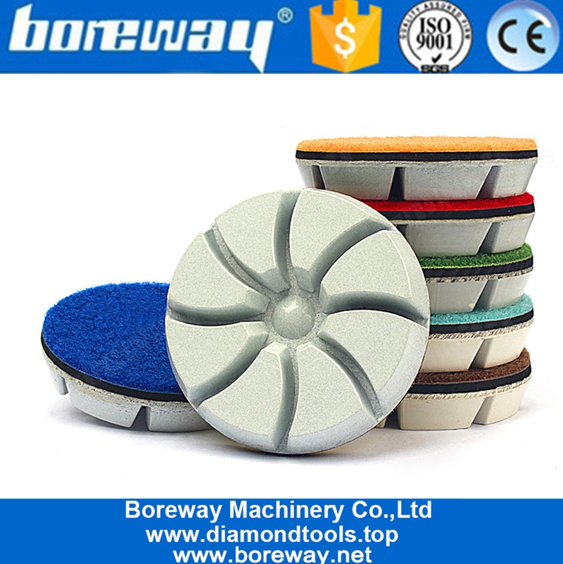 ダイヤモンドドライレジン研磨コンクリート床研削盤卸売業者用高速作業パッド