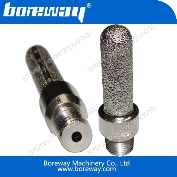 Diamond vacuum brazed finger router bits for stone,vacuum brazed finger bit