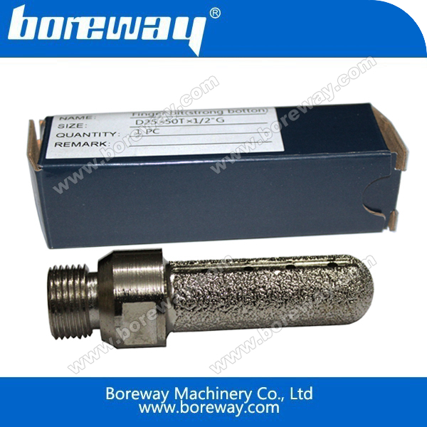 Diamond vacuum brazed finger router bits for stone,vacuum brazed finger bit