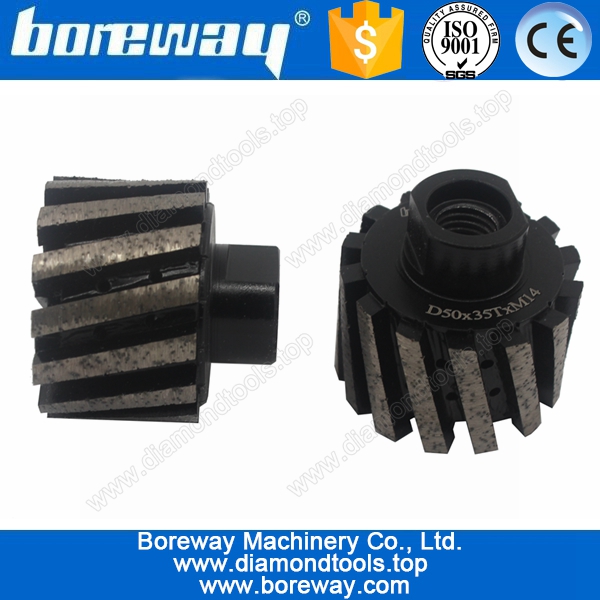 카운터 다이아몬드 무관 드럼 휠, 세그먼트 무관 용 휠