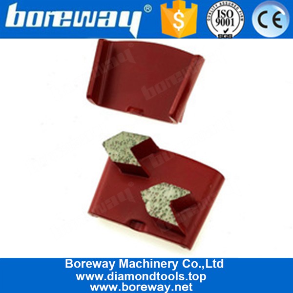 Double Arrow Segments HTC Diamond Floor Grinding Blades With Super Soft Bond
