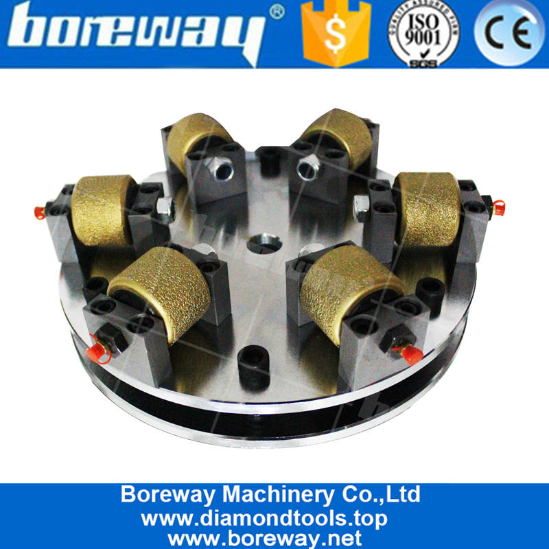 Double Layer Vacuum Brazing Rotary Bush Hammer Plate For Sandblasting Finish