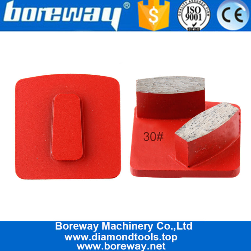 Double Oval Segments 30# Plug in Diamonds Grinding Pads Polishing Tools Grinding Shoes for Concrete Epoxy Terrazzo
