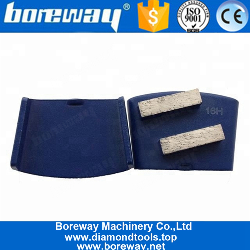 Double Segments EZ Change HTC Diamond Grinding Shoes For Concrete