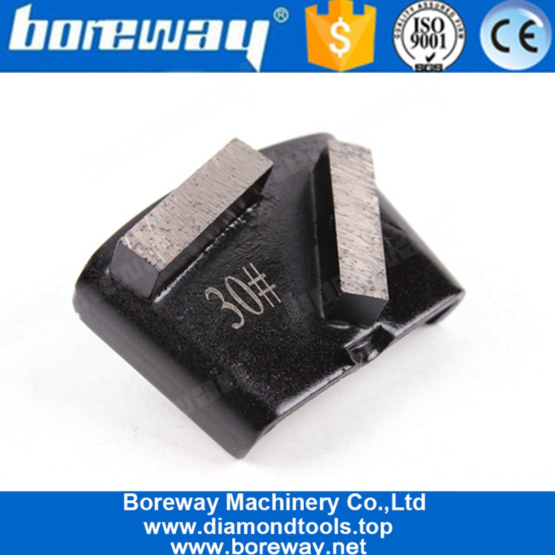 Double Segments EZ Change HTC Diamond Grinding Shoes For Concrete