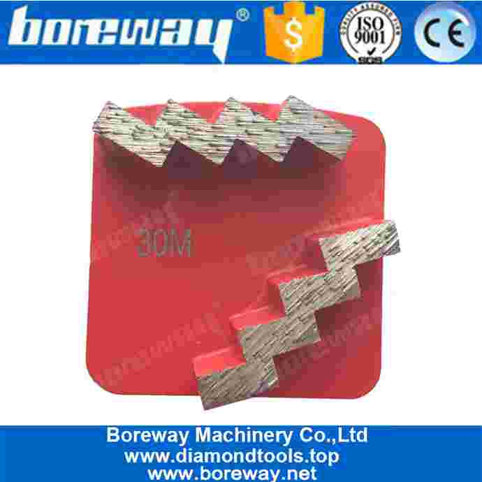 Doppeltreppen-Segment-Diamant-Betonschleifscheibe für Husqvarna-Maschine