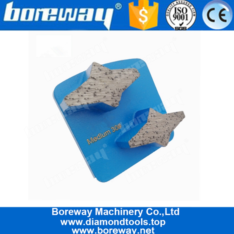 Double Top Sharp Sternsegmente Redi Lock Diamant-Schleifpads für Betonboden und Steinoberfläche
