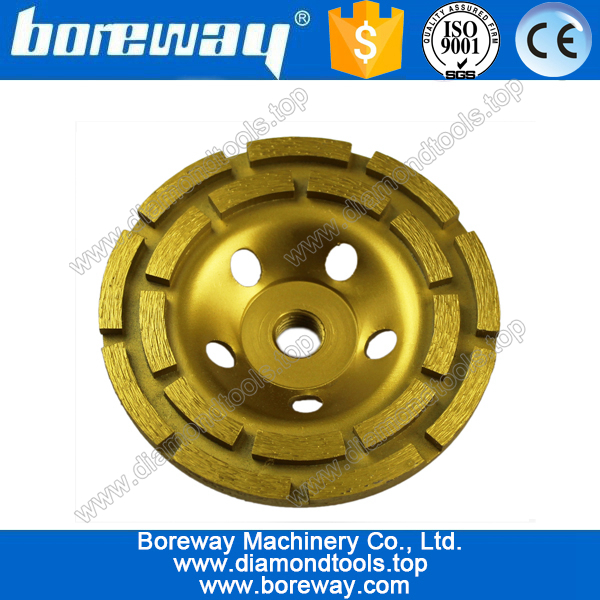 Double row diamond cup grinding wheel