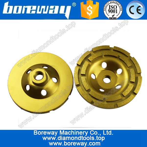 Double row diamond cup grinding wheel