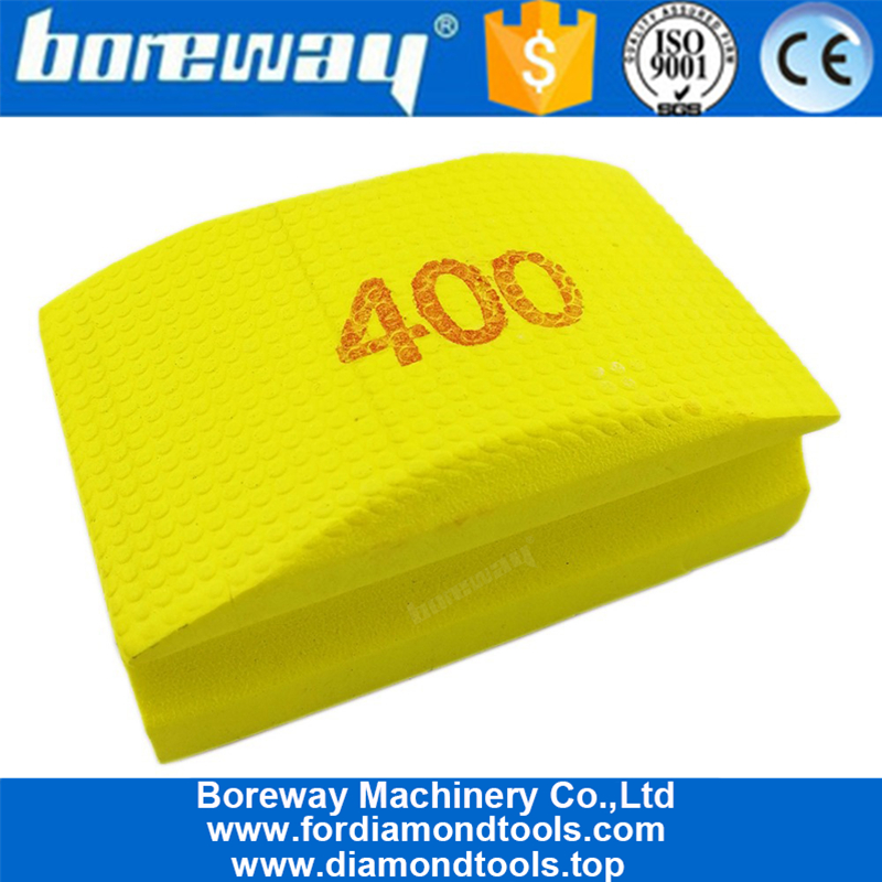 Electroplated Diamond Hand Pads For Stone And Concrete Polishing 90X55MM #400 Foam hand pad factory price