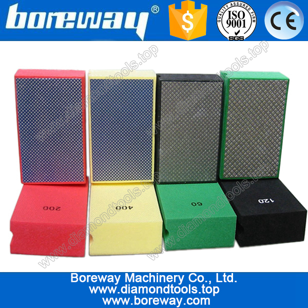Electroplating diamond hand held polishing pad for stone,diamond sanding block