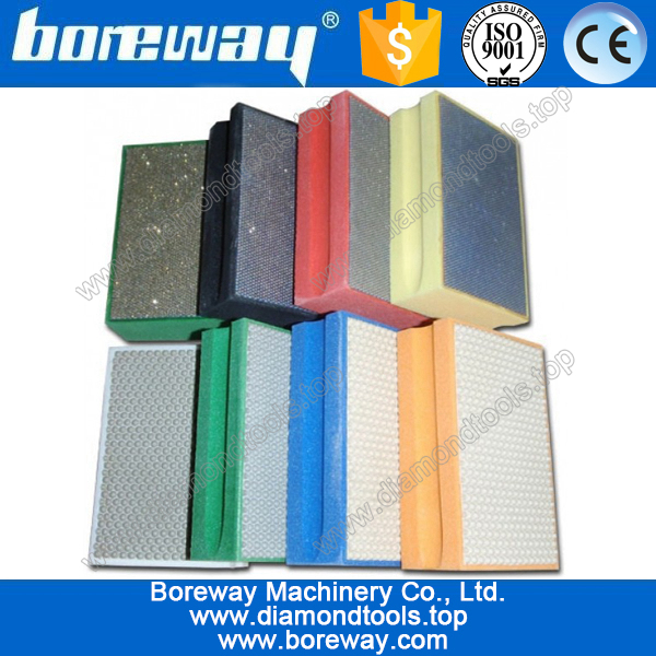 Electroplating diamond hand held polishing pad for stone,diamond sanding block