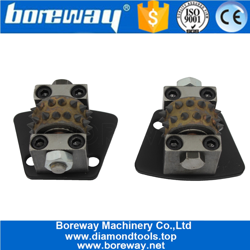 Factory Provide Pyramid 30 Teeth Trapezoid Bush Hammer Roller For Asphalt Concrete Grinding